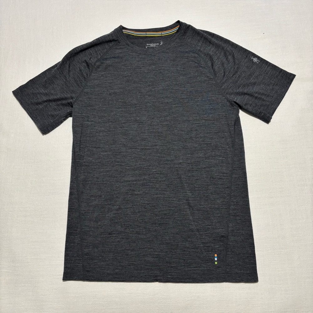 Smartwool Men's Short Sleeve Heathered Charcoal Crew